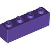 Lego kostka (kostička) 1x4, tmavě fialová (4224855, 4589607, 4640611, 6185995)